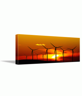 Tablou canvas Windmill at Sunset